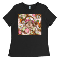 Black Easter Bunny tumbler Easter Day Ladies Tee - HowdyJamesFarm