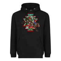 Black aztec rodeo christmas Heavyweight Hoodie - AdoDesignShop