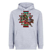 Heather Grey aztec rodeo christmas Heavyweight Hoodie - AdoDesignShop