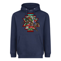 Navy aztec rodeo christmas Heavyweight Hoodie - AdoDesignShop