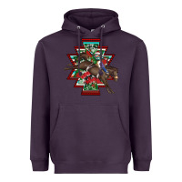 Plum aztec rodeo christmas Heavyweight Hoodie - AdoDesignShop