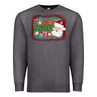 Charcoal Heather believe santa Premium Sweatshirt - AdoDesignShop