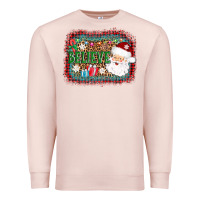 Pale Pink believe santa Premium Sweatshirt - AdoDesignShop