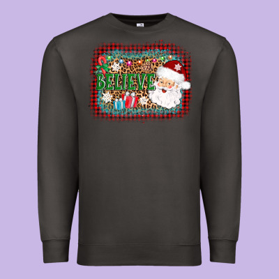 Believe Santa Premium Sweatshirt Designed By Adodesignshop