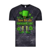 Cloud Black Just here for the shenanigans St. Patrick's Vintage Tee - OliviaCreatesArt