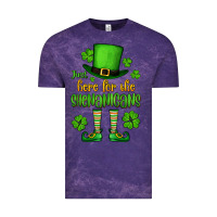 Cloud Purple Just here for the shenanigans St. Patrick's Vintage Tee - OliviaCreatesArt