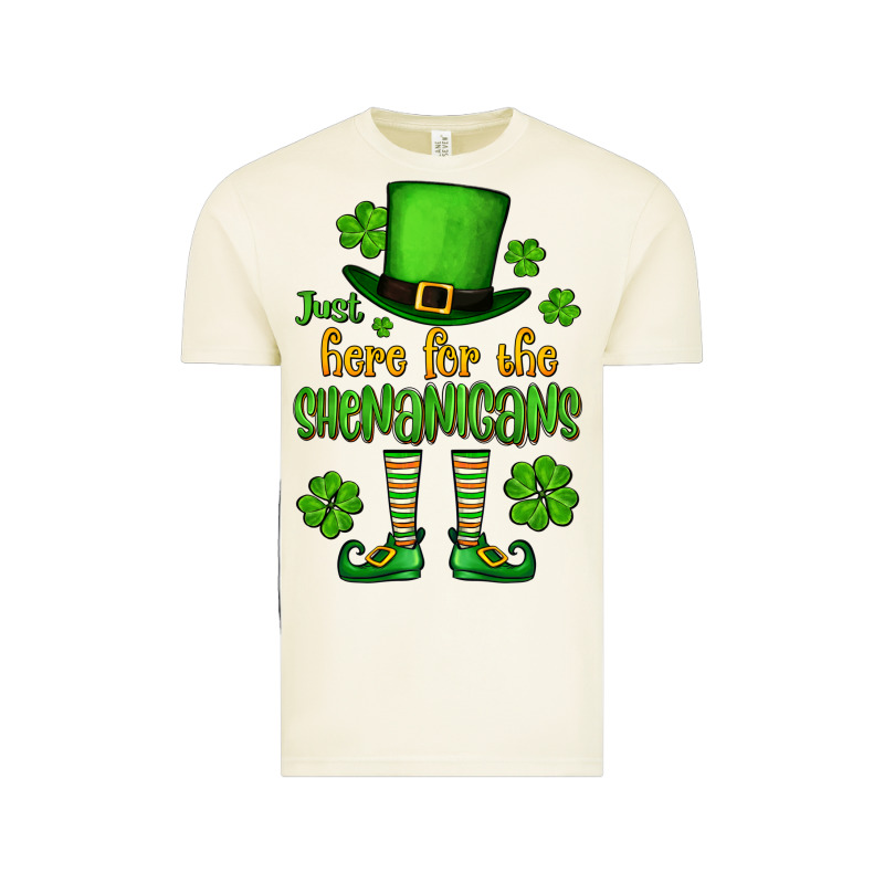 Just Here For The Shenanigans St. Patrick's Vintage Tee by OliviaCreatesArt | Teevron