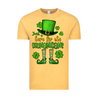 Vintage Mustard Just here for the shenanigans St. Patrick's Vintage Tee - OliviaCreatesArt
