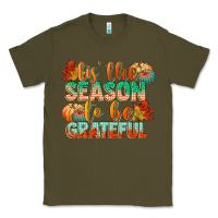 Army Green tis the season to be grateful Classic Tee - CowGirlArtShop