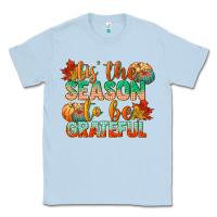 Dusty Blue tis the season to be grateful Classic Tee - CowGirlArtShop
