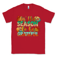 Red tis the season to be grateful Classic Tee - CowGirlArtShop