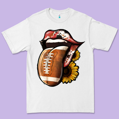 Football Tongue Premium Tee Designed By Jasminsmagicworld