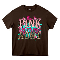 Chocolate Brown The pink is for my Aunt Cancer Awareness Heavy Core Tee - HowdyJamesFarm