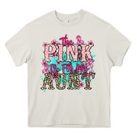 Cream The pink is for my Aunt Cancer Awareness Heavy Core Tee - HowdyJamesFarm