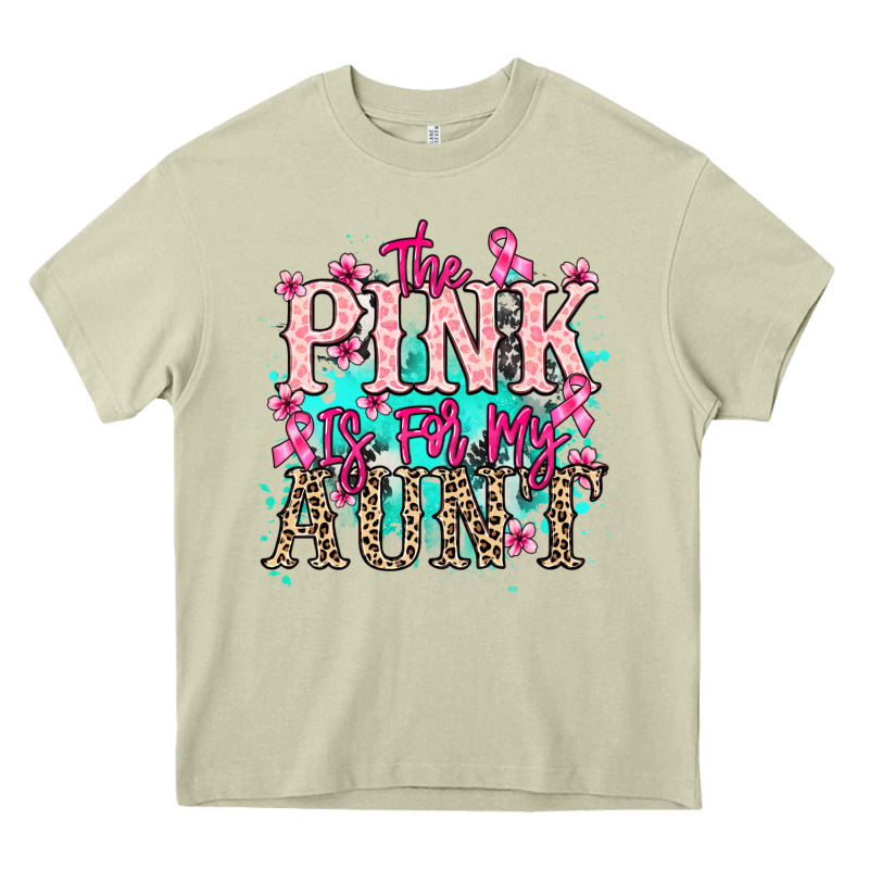The Pink Is For My Aunt Cancer Awareness Heavy Core Tee by HowdyJamesFarm | Teevron