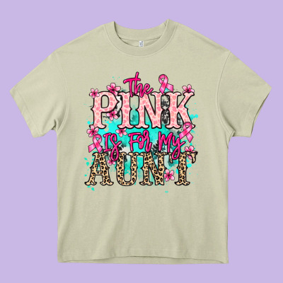 The Pink Is For My Aunt Cancer Awareness Heavy Core Tee Designed By Howdyjamesfarm