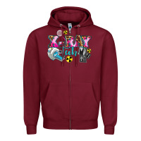 Burgundy x ray tech Zipper Hoodie - AdoDesignShop