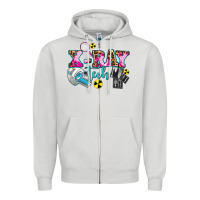 Dove Grey x ray tech Zipper Hoodie - AdoDesignShop