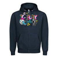 Navy x ray tech Zipper Hoodie - AdoDesignShop
