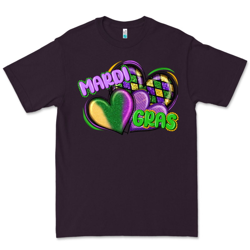 Mardi Gras Heart Premium Tee by CowGirlArtShop | Teevron