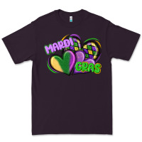 Plum mardi gras heart Premium Tee - CowGirlArtShop