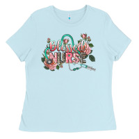 Baby Blue Blessed Nurse Ladies Tee - CowGirlArtShop
