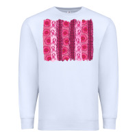 White breast cancer brushstroke Premium Sweatshirt - AdoDesignShop