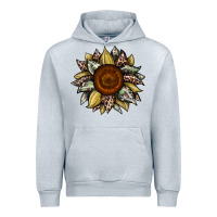 Heather Grey sunflower camouflage and leopard 2 Urban Hoodie - JahusDesignShop