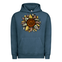 Pigment Midnight Navy sunflower camouflage and leopard 2 Urban Hoodie - JahusDesignShop