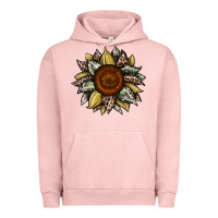 Pigment Salmon sunflower camouflage and leopard 2 Urban Hoodie - JahusDesignShop