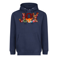 Navy joy reindeer Heavyweight Hoodie - AdoDesignShop