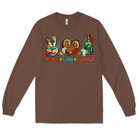 Chestnut Peace Love Tequila Long Sleeve Tee - BundleAndBundleShop