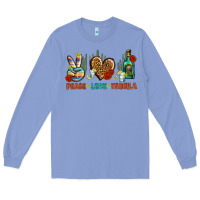 Colony Blue Peace Love Tequila Long Sleeve Tee - BundleAndBundleShop