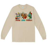 Mushroom Peace Love Tequila Long Sleeve Tee - BundleAndBundleShop
