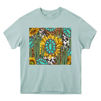 Arona western cactus with sunflowers and turquoise tumbler tbs Heavy Core Tee - TumblerDesignByShophia