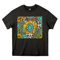 Asphalt western cactus with sunflowers and turquoise tumbler tbs Heavy Core Tee - TumblerDesignByShophia