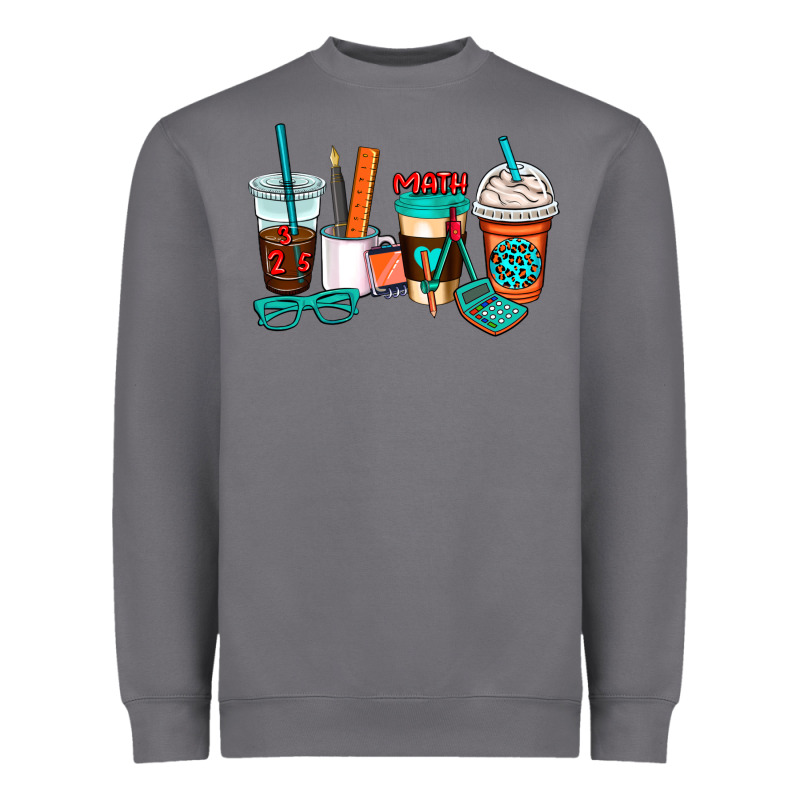 Math Teacher Coffee Cups Heavyweight Sweatshirt by AdoDesignShop | Teevron