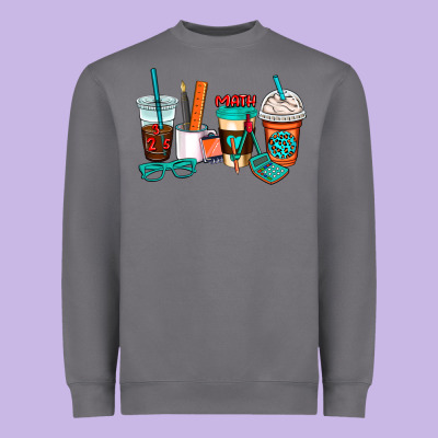 Math Teacher Coffee Cups Heavyweight Sweatshirt Designed By Adodesignshop
