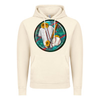 Vintage Artic baseball with sunflower round earrings Vintage Hoodie - BundleAndBundleShop