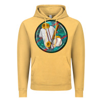 Vintage Mustard baseball with sunflower round earrings Vintage Hoodie - BundleAndBundleShop