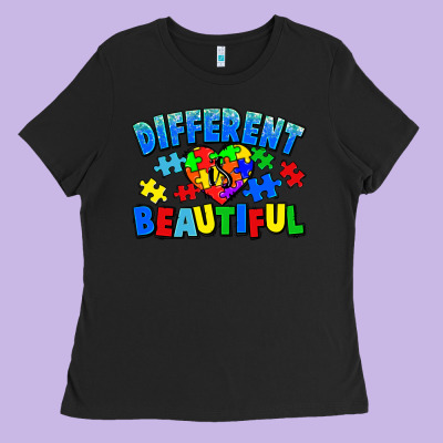 Different Is Beautiful Autism Ladies Tee Designed By Cowgirlartshop