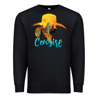 Black cowgirl western Premium Sweatshirt - AdoDesignShop