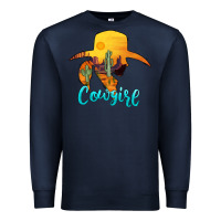 Navy cowgirl western Premium Sweatshirt - AdoDesignShop