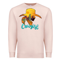 Pale Pink cowgirl western Premium Sweatshirt - AdoDesignShop