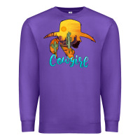 Purple cowgirl western Premium Sweatshirt - AdoDesignShop