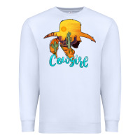 White cowgirl western Premium Sweatshirt - AdoDesignShop