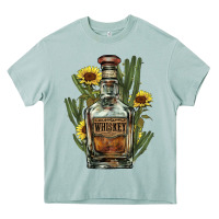 Arona Western whiskey bottle Heavy Core Tee - HowdyJamesFarm