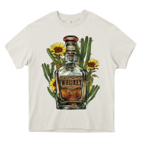 Western Whiskey Bottle Heavy Core Tee | Teevron