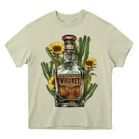 Mossy Western whiskey bottle Heavy Core Tee - HowdyJamesFarm