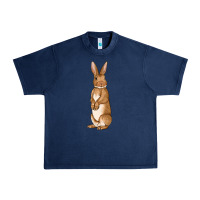 Navy Bunny Easter Urban Heavy Tee - OliviaCreatesArt